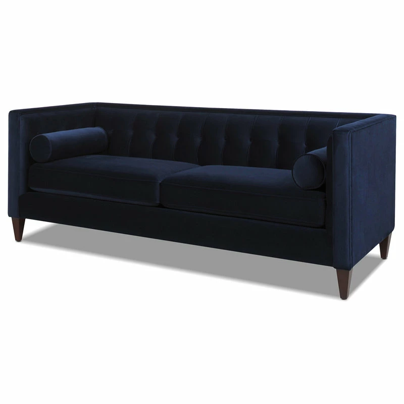 Best Pirce ❤️ Jennifer Taylor Home Jack 84" Modern Tuxedo Tufted Sofa, Dark Navy Blue Velvet ✨ - Image 6