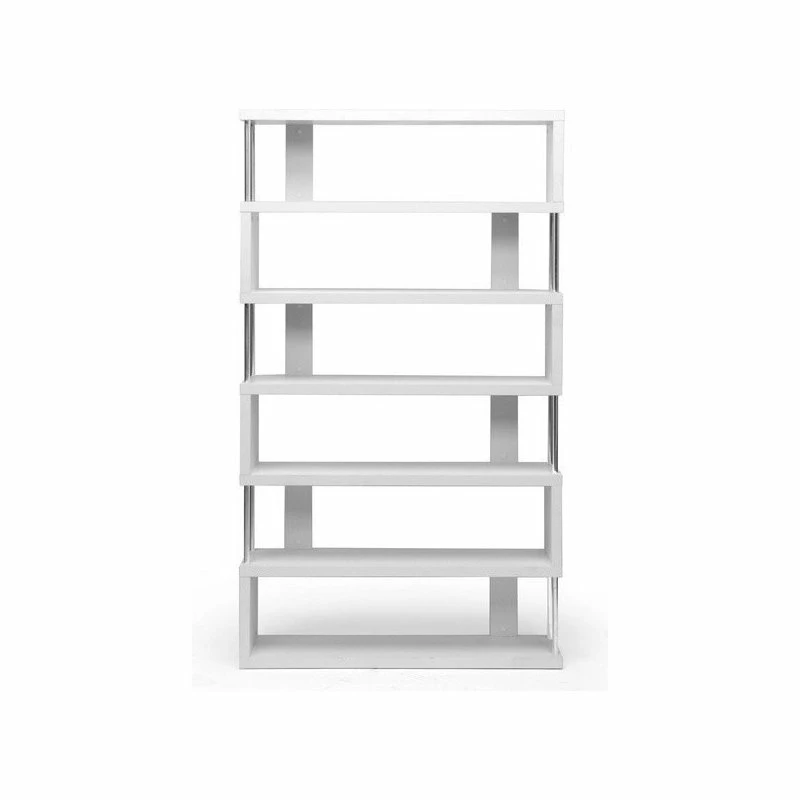 Budget ๐ Baxton Studio Barnes Six-Shelf Modern Bookcase, White ๐ - Image 2