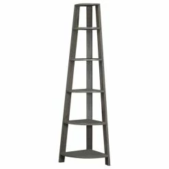 Best Pirce โจ Monarch Corner Accent Etagere In Dark Taupe ๐