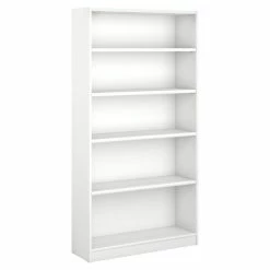 Best Pirce ⭐ Bush Business Furniture Universal 5 Shelf Bookcase In Pure White - Engineered Wood ✔️