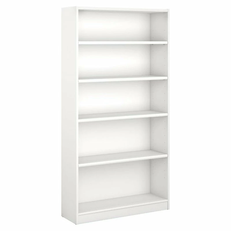 Best Pirce ⭐ Bush Business Furniture Universal 5 Shelf Bookcase In Pure White - Engineered Wood ✔️