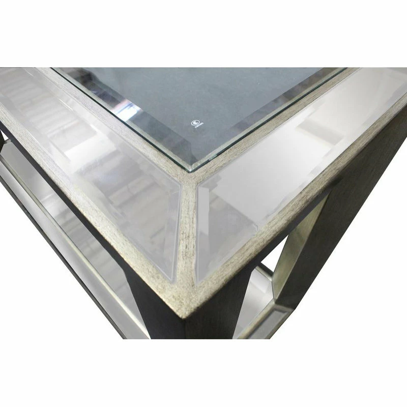 Discount 😉 Best Master Furniture Pascual Dull Gold With Antique Mirrored Coffee Table 😉 - Image 4