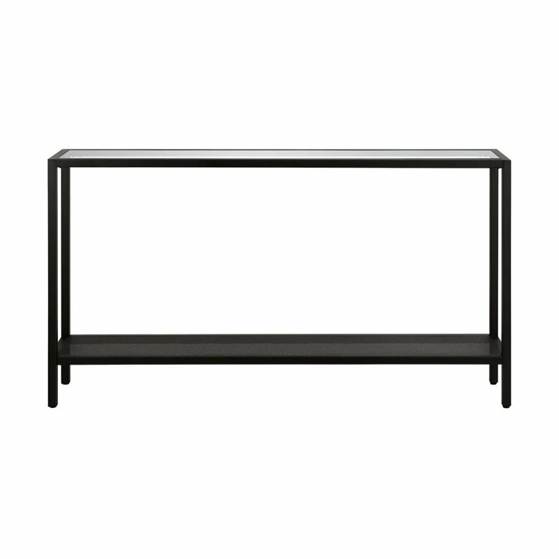 Budget ๐คฉ Henn&Hart 55" Blackened Bronze Metal/Glass Console Table ๐ - Image 2
