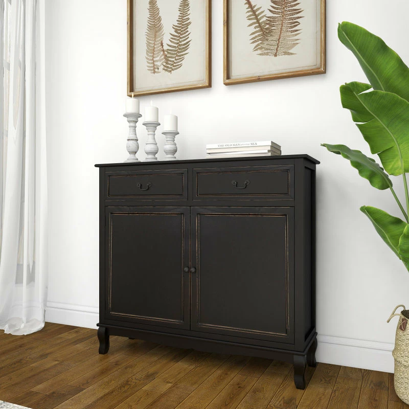 Outlet ๐ Brimfield & May Traditional Black Wood Cabinet 96371 โค๏ธ - Image 12