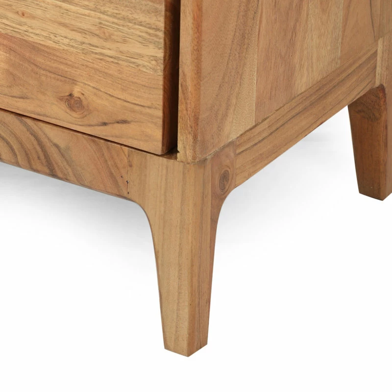 Budget ๐งจ GDFStudio Letitia Modern Handcrafted Acacia Wood Side Table ๐ - Image 7