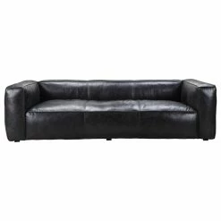 Brand new 🤩 Moe's Home Collection Kirby Sofa Darkstar Black Leather 🌟