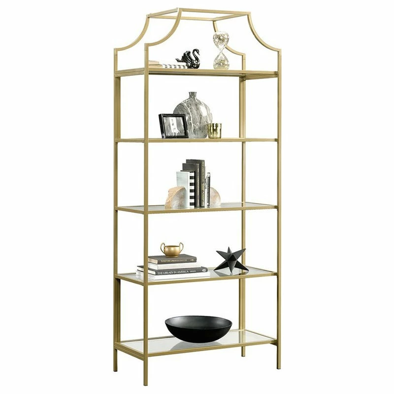 Top 10 🤩 Home Square 2 Piece Bookcase Set In Satin Gold 🔥 - Image 3