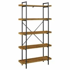 Flash Sale 😀 Walker Edison 68" Urban Pipe Bookshelf, Barnwood 🎉