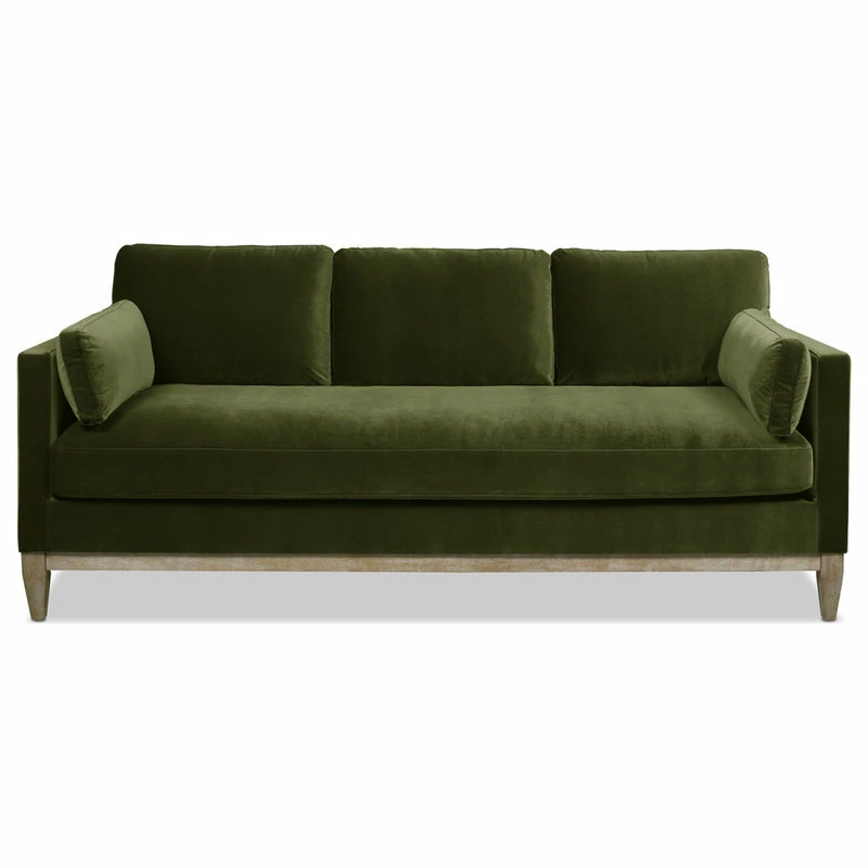 Deals 👏 Jennifer Taylor Home Knox 84" Modern Farmhouse Sofa, Olive Green Performance Velvet 🌟