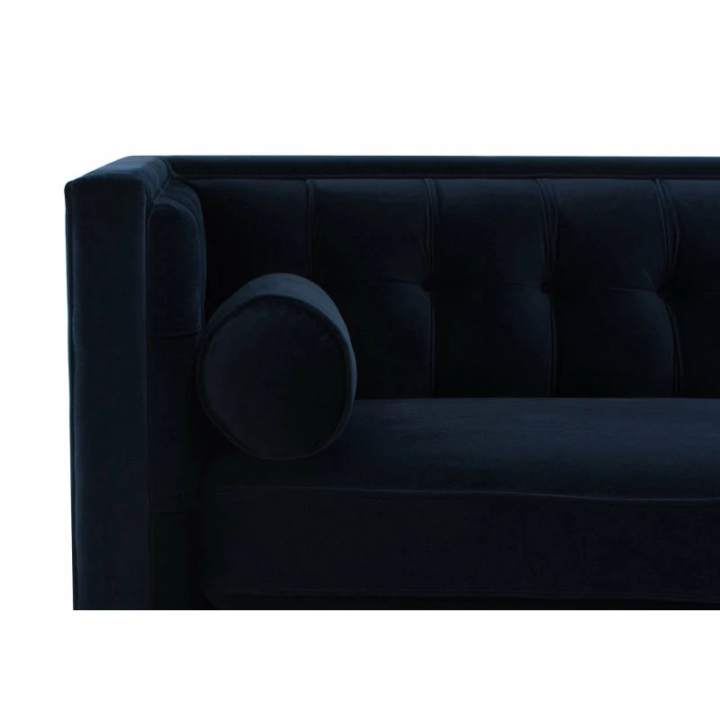 Best Pirce ❤️ Jennifer Taylor Home Jack 84" Modern Tuxedo Tufted Sofa, Dark Navy Blue Velvet ✨ - Image 10