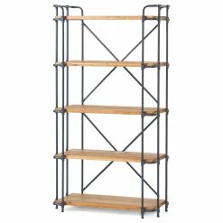 Brand new 😉 GDFStudio Mercia Industrial 5 Shelf Firwood Bookcase 🌟