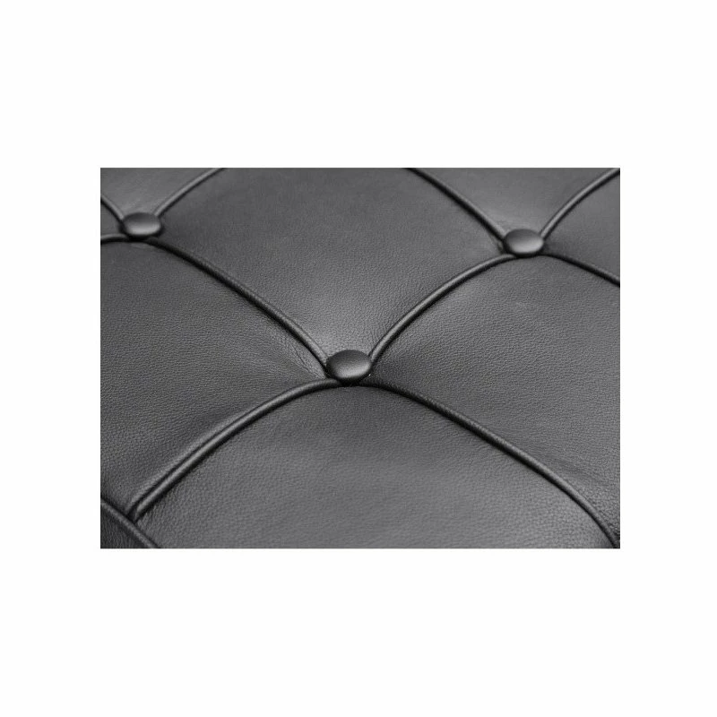 Cheap π Modern Living Barcelona Style Ottoman - Top Grain Premium Italian Leather - Black π - Image 3