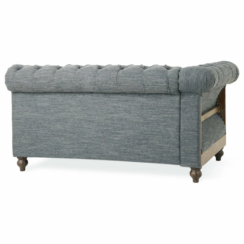 Best Sale ๐ GDFStudio Alejandro Chesterfield Tufted Fabric 5 Seater Sectional Sofa With Nailhead Trim, โ - Image 6