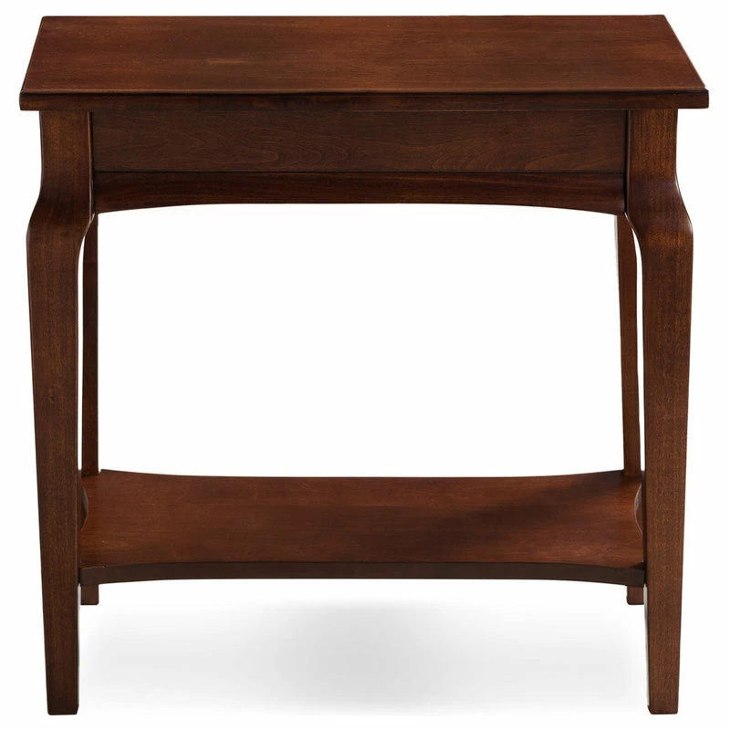 Best Sale 🌟 Leick Home Stratus Narrow Chairside Table In Heartwood Cherry 🛒 - Image 2