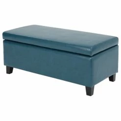 Best deal β GDFStudio GDF Studio Breanna Contemporary Storage Ottoman, Teal Leather π