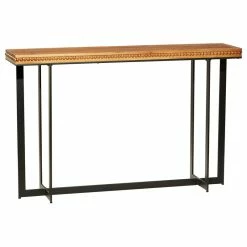 Wholesale 🛒 Brimfield & May Brown Wood Industrial Console Table 52" X 12" X 33" 🌟