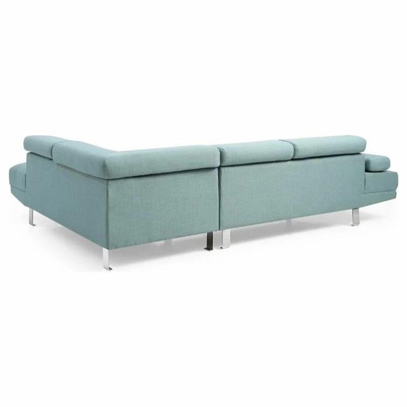 Deals โ Glory Furniture Riveredge Twill Fabric Sectional In Teal ๐งจ - Image 5