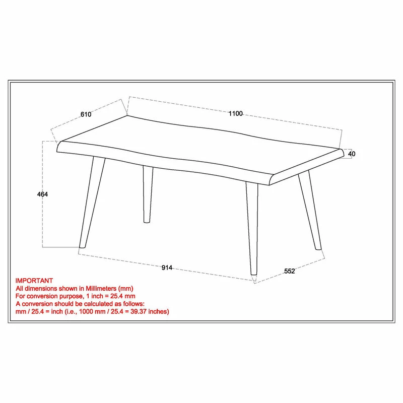 Best Pirce ๐ WHI Solid Wood Live Edge Coffee Table ๐ - Image 6