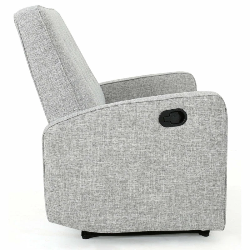 New 🔔 GDFStudio GDF Studio Callade Buttoned Fabric Reclining Loveseat, Light Gray Tweed ✔️ - Image 6