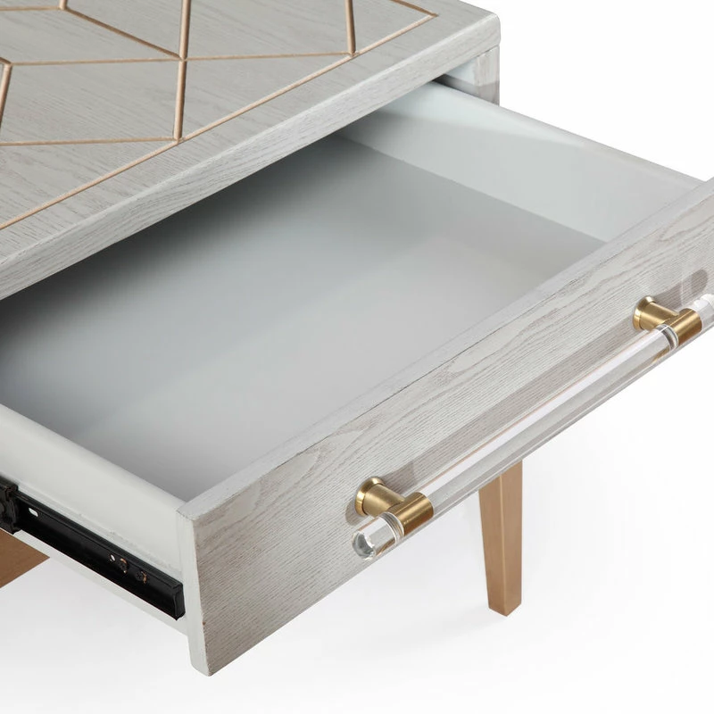 Coupon ๐ BASSETT MIRROR CO. Bassett Mirror Perrine Rectangle End Table In Soft Graphite 2430-LR-200EC โ๏ธ - Image 4