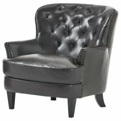 Best deal ๐ฅฐ GDFStudio GDF Studio Melford Royal Vintage Design Upholstered Arm Chair, Brown Leather ๐