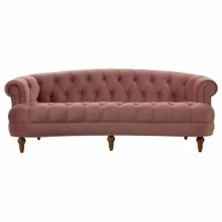 Outlet ⌛ Jennifer Taylor Home La Rosa Victorian Chesterfield Tufted Sofa, Dusty Pink Velvet 😍