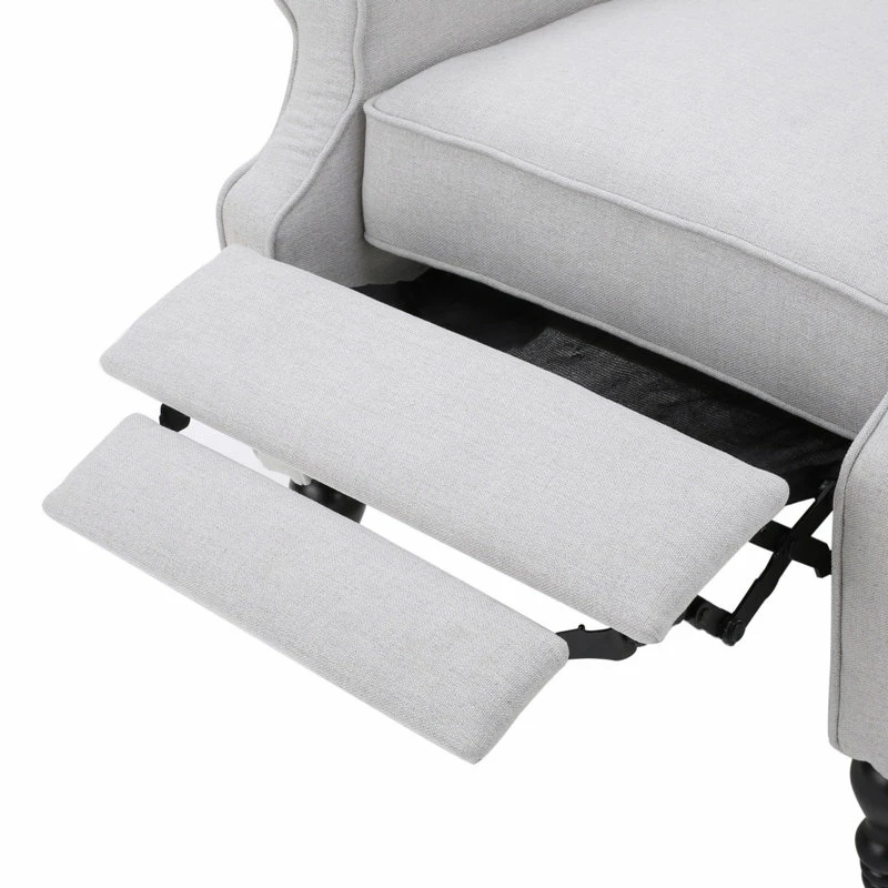 Hot Sale 🛒 GDFStudio GDF Studio Elizabeth Tufted Back Recliner, Light Gray/Fabric 🌟 - Image 10