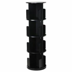Deals 🌟 FLINT GARDEN INC 4-Shelf 51.57 In Tall Revolving Bookcases, Black 🧨