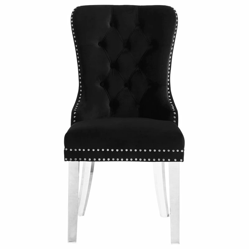 Brand new π MOD The Dame Dining Chair, Black, Velvet, Set Of 2 π - Image 4