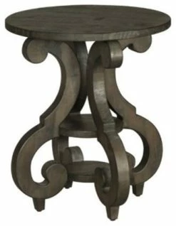 Deals 👍 Magnussen Home Furnishings Magnussen Bellamy Round Accent End Table In Peppercorn 🔥