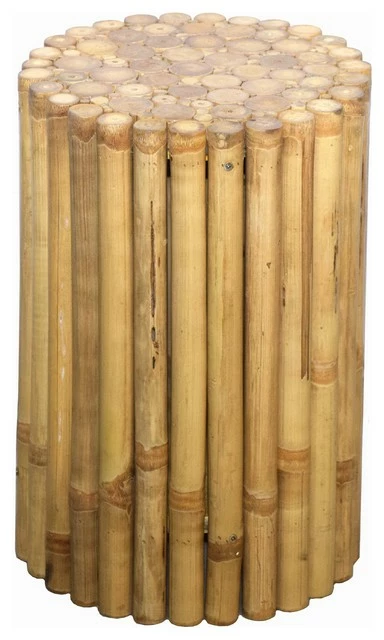 Hot Sale โ Bamboo54 Rustic Round Bamboo End Table, Stool โจ